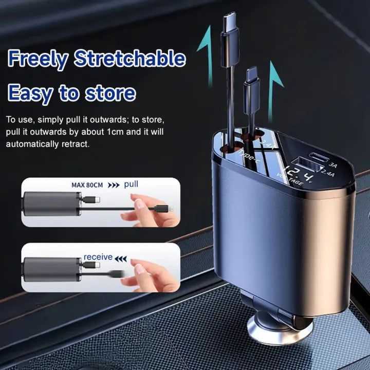 4-in-1 120W Fast Car Charger