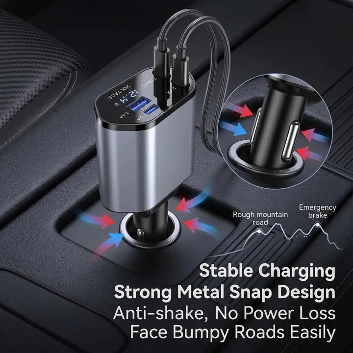 4-in-1 120W Fast Car Charger