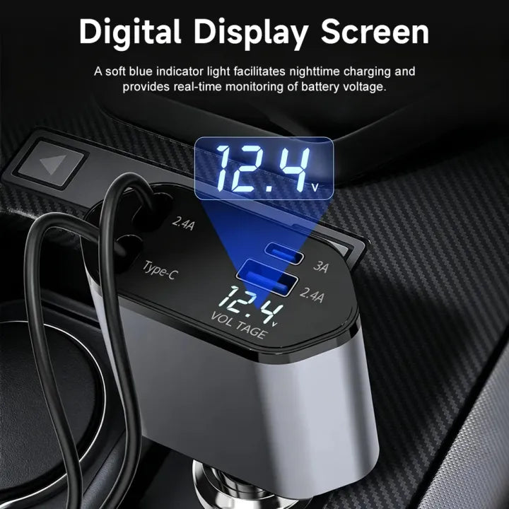 4-in-1 120W Fast Car Charger
